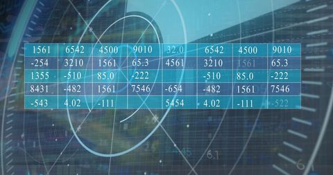 Digital Financial Data on Radar Display Background Overlay - Download Free Stock Images Pikwizard.com