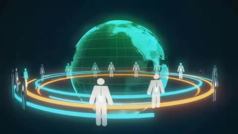 Futuristic Global Network Holographic Interface