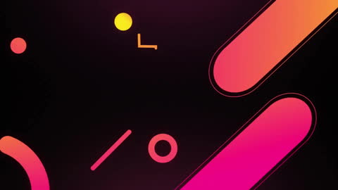 Modern Abstract Animation with Vibrant Pink and Black Design