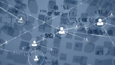 Digital Network Connections Overlaying Urban Environment