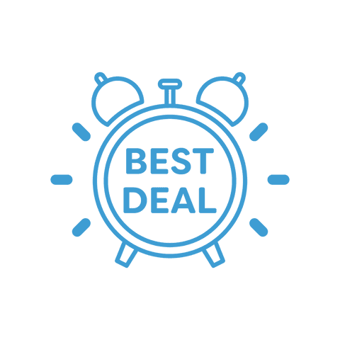 Transparent Blue Alarm Clock with Best Deal Text - Download Free Stock Videos Pikwizard.com