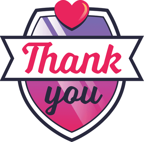 thank you badge with heart and gratitude text, transparent - Download Free Stock Videos Pikwizard.com
