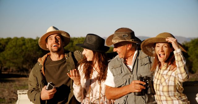 Group of Happy Friends Enjoying Outdoor Adventure - Download Free Stock Images Pikwizard.com