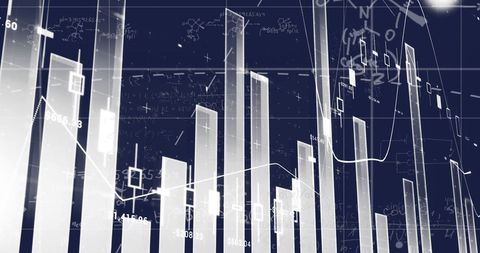 Financial Data Overlays with Mathematical Equations - Download Free Stock Images Pikwizard.com