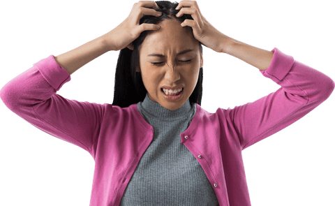 Angry Biracial Woman Scratching Head Transparent Background - Download Free Stock Videos Pikwizard.com