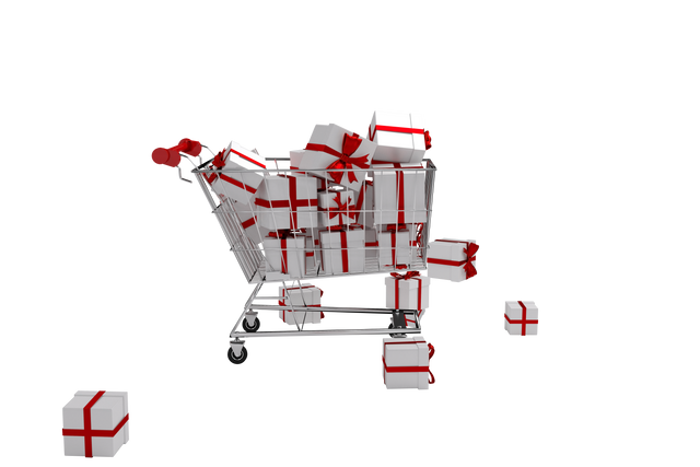 Digital Shopping Trolley Filled with Presents Transparent Background - Download Free Stock Videos Pikwizard.com