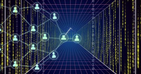 Abstract Network Connectivity with Data Flow and Digital Interface - Download Free Stock Images Pikwizard.com
