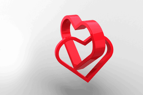 3D Linked Red Hearts on Transparent Background - Download Free Stock Videos Pikwizard.com