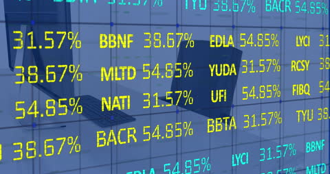 Digital Financial Data and Stock Market Listings Display