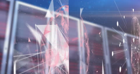 Abstract Digital Network Animation with Global Connectivity Theme