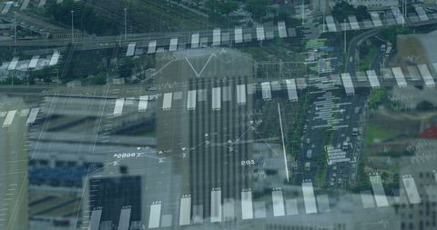 Financial Data Overlays on Urban Landscape