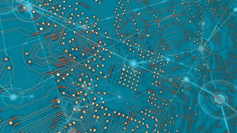 Abstract Circuit Board Background with Digital Network Connections