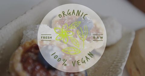 Vegan Dessert Showcase with Organic 100% Vegan Label