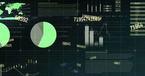 Dynamic Financial Data Visualization on Digital Interface - Download Free Stock Images Pikwizard.com
