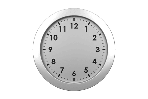 silver wall clock on transparent background - minimalist design - Download Free Stock Videos Pikwizard.com