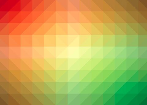 Radiating Low Poly Gradient Blending Warm to Cool Hues with Triangular Pattern