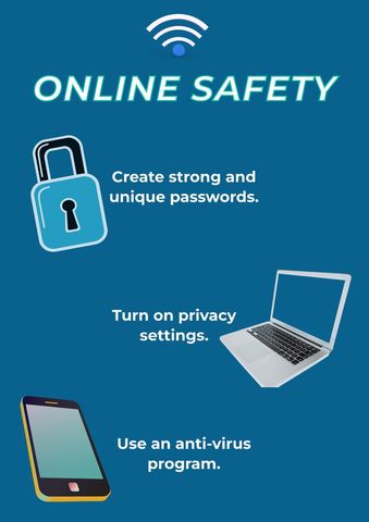 Online Safety Tips Cybersecurity Digital Protection - Download Free Stock Templates Pikwizard.com