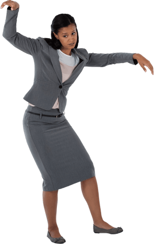 businesswoman posing playful movements on transparent background - Download Free Stock Videos Pikwizard.com