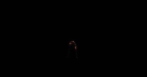 Distressed Figure in Darkness Expressing Fear and Suffering - Download Free Stock Images Pikwizard.com