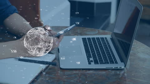 Futuristic Global Communication with Smartphone and Laptop