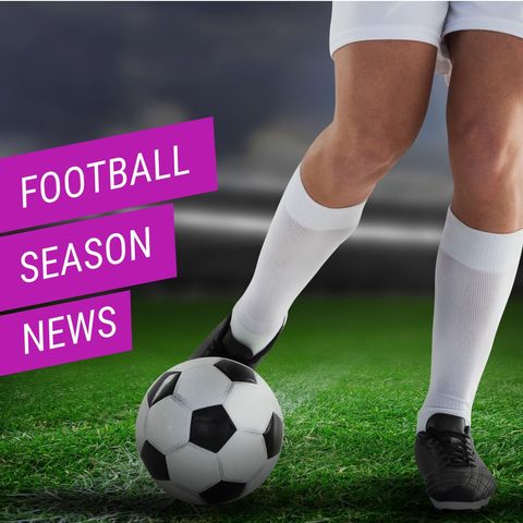 Football Season Highlight with Focus on Player and Ball Dynamic - Download Free Stock Templates Pikwizard.com