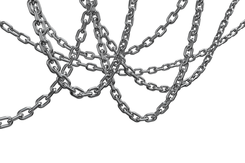 tangled metal chains on transparent background 3d illustration - Download Free Stock Videos Pikwizard.com