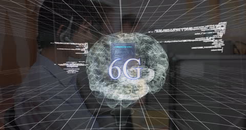 Futuristic Technology Concept with 6G and Digital Innovation