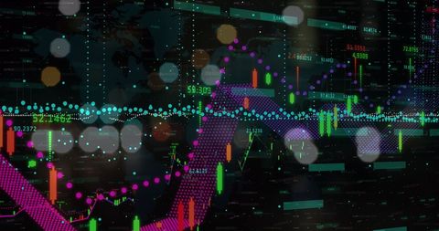 Digital Financial Data Visualization Overlay in Cityscape - Download Free Stock Images Pikwizard.com