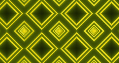Glowing Yellow Geometric Diamond Pattern on Loop - Download Free Stock Images Pikwizard.com
