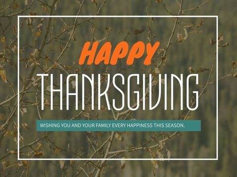Happy Thanksgiving Greeting with Autumnal Branches - Download Free Stock Templates Pikwizard.com