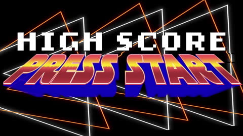 Retro Gaming High Score Animation with Neon Lights