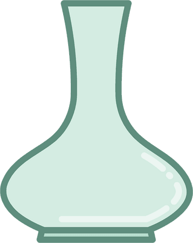 minimalist green vase illustration on transparent background for home decor - Download Free Stock Videos Pikwizard.com