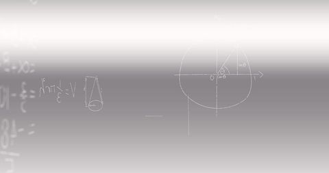 Mathematical Diagrams and Equations on White Background