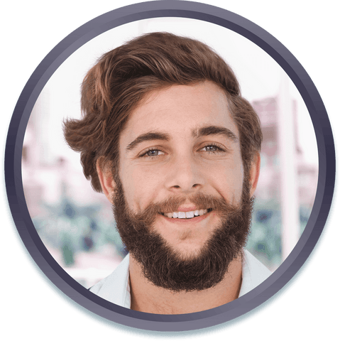 transparent smiling young man with stylish beard confidence - Download Free Stock Videos Pikwizard.com