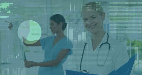 Smiling Senior Doctor Analyzing Data in Hospital Environment - Download Free Stock Images Pikwizard.com