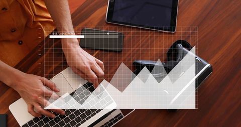 Data Analysis with Laptop and Graph Interface - Download Free Stock Images Pikwizard.com