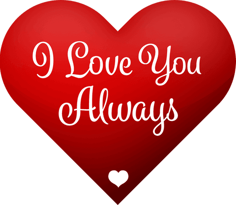 red heart with i love you always text on transparent background - Download Free Stock Videos Pikwizard.com