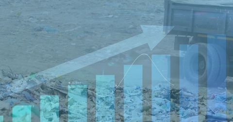 financial growth against backdrop of garbage management - Download Free Stock Images Pikwizard.com