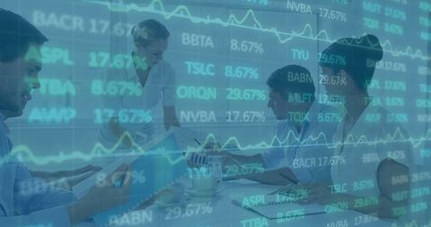 Business Team Analyzing Financial Stock Data in Modern Office - Download Free Stock Images Pikwizard.com