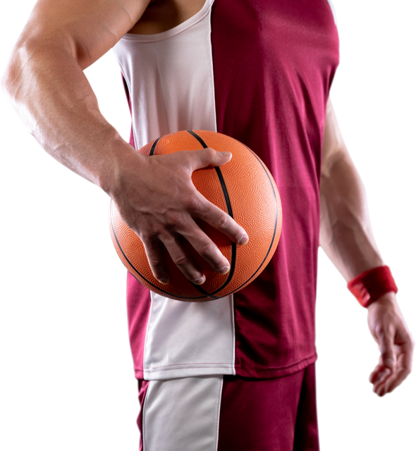 Transparent Basketball Player Holding Ball against Hip in Action Pose - Download Free Stock Videos Pikwizard.com