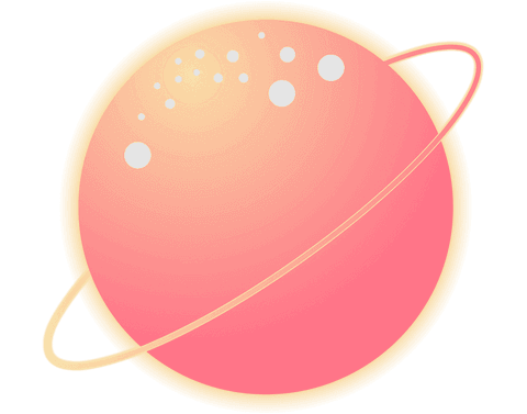 glowing stylized planet illustration with ring and gradient - Download Free Stock Videos Pikwizard.com