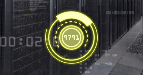 Digital Interface with Data Processing over Computer Servers - Download Free Stock Images Pikwizard.com