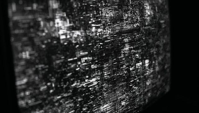 Digital Glitching Pixelated Pattern on Screen