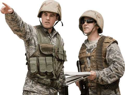 caucasian male soldiers discussing strategic plans transparent png - Download Free Stock Videos Pikwizard.com