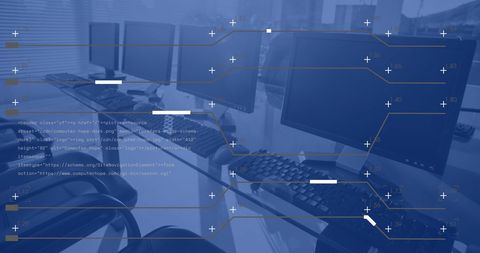 Financial Data Processing Concept with Global Connectivity - Download Free Stock Images Pikwizard.com