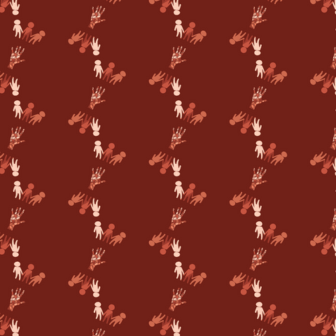 Seamless Red and Beige Figures Pattern on Claret Background - Download Free Stock Videos Pikwizard.com
