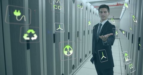 Futuristic Technology Interface in Data Center - Download Free Stock Images Pikwizard.com