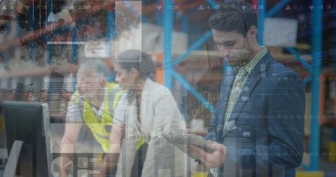 Digital Interface in Warehouse with Diverse Workforce and Data Processing