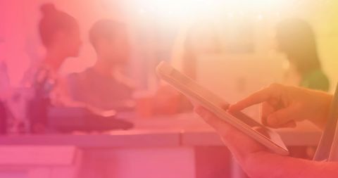 Business Concept with Digital Tablet and Team Meeting