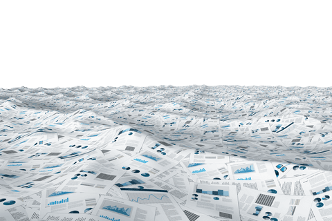 endless paperwork sea with data on transparent background - Download Free Stock Videos Pikwizard.com